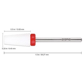 PANA Tapered Ceramic Nail Carbide Bit - Two Way Rotate use for Both Left and Right Handed - Fast remove Acrylic or Hard Gel - 3/32" Shank - Manicure, Nail Art, Drill Machine (Fine - F, Ceramic)