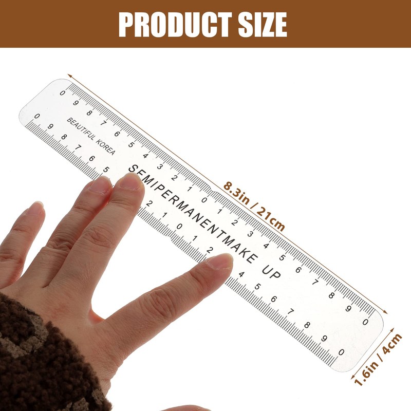 Healifty Eyebrow Ruler PVC Flexible Eyebrow Microblading Ruler Permanent Makeup