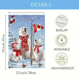 DMERBYL Canada Day Garden Flag 12x18 Double Sided, Burlap Small Patriotic s Welcome Garden Yard House Banner Canadian Flag Outside Outdoor Seasonal Porch Lawn Decoration (Only Flag)-607