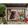 Decorating Easter Chocolate Labrador Retriever Doormat - Welcome Mat