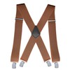 Men’s Heavy-Duty 2-Inch X-Back Suspenders with Adjustable Elastic Straps and