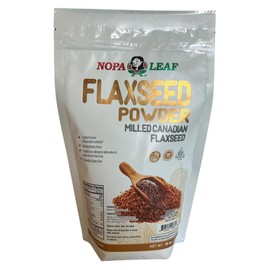 Nopa Leaf Flaxseed Powder – Milled Canadian Brown Flaxseed – Gluten Free, Non-GMO, Natural Source of Omega-3 – 16 oz