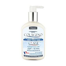 Crema con Péptidos de Colágeno tipo l lll llV Vll y XVll Enriquecida con Ácido Hialurónico, Q10 Colágeno C5 AGE 240 ml