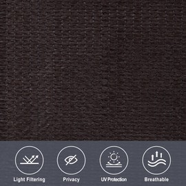 VICLLAX Premium Outdoor Roller Shade, 95% Patio Cordless Blinds with Weather Resistant Valance 4x8FT, Chocolate