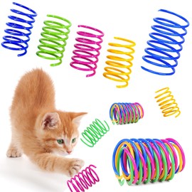 itPlus Cat Spring Toys, Bouncy Coil Kitty Cats Spiral Spring Toy for Indoor Cats Heavy Interactive Cat Toys Springy Chew Toys Springs Cat Toy for Biting, Swatting, Hunting Entertainment Kitten Toys