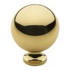 Baldwin 4961.030.BIN Spherical Design 1-1/4-Inch Diameter Cabinet Knob, Polished Brass