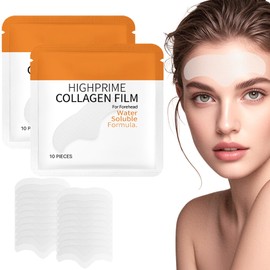 Soleneva Zornesfalte Pflaster, 20 Stück Anti Falten Pflaster, Wasserlösliches Kollagenpflaster für Stirnfalten Glätten, Falten Tape Gesicht Straffung, Feuchtigkeit und Anti-aging Zornesfalte Patches