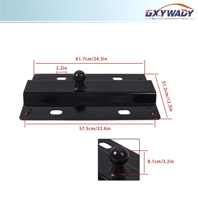 GXYWADY 30,000 Lbs Fifth Wheel Gooseneck Hitch Adapter Plate 2-5/16-Inch