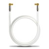 deleyCON TV Cable Plug 90°/Jack 90° Gold-Plated, White