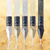 Mysense 5 Colors Liquid Glitter Eyeliner Kit, Metallic Shimmer Silver