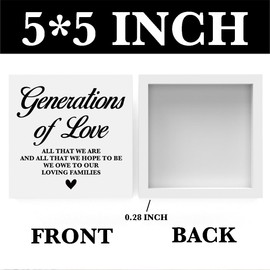 Krollma Wedding Party Signs Wooden Box Sign Generations of Love Desk Decor, Engagement Wedding Accessories Decorations for Reception Day Decorative Wood Block Plaque for Table Centerpiece