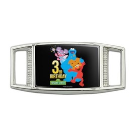 Sesame Street 3rd Birthday Rectangular Shoe Shoelace Shoe Lace Tag Runner Gym Charm Decoration