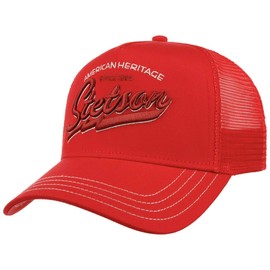 Stetson Since 1865 Trucker Cap Snapback Cotton Red One Size Small (52-55 cm), red, Unit size