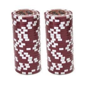 Brybelly The Ultimate Poker Chip Holo Inlay Heavyweight 14-Gram Clay Composite - Pack of 50 ($5.00 Red)