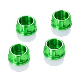 Daytona 91918 Premium Zone Motorcycle Cap Bolt Collar M6 Lime Green 4 Pieces