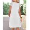MEROKEETY Women's Casual Summer T Shirt Dress Beach Vacation Lace