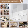 NIZEAMI 8 Pcs Clear Acrylic Bookends Non-Slip Book Ends for