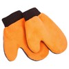 Mikinona 2pcs Dual Sided Car Wash Mitts Fleece Cleaning Gloves