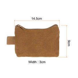HARFINGTON Tool Pouch Bag 14.5cm x 3cm x 9cm Oxford Waterproof Zippered Tool Bags Pouches Small Tool Bags Tote Storage Organizers Socket Canvas Bags with Zipper for Tools, Khaki