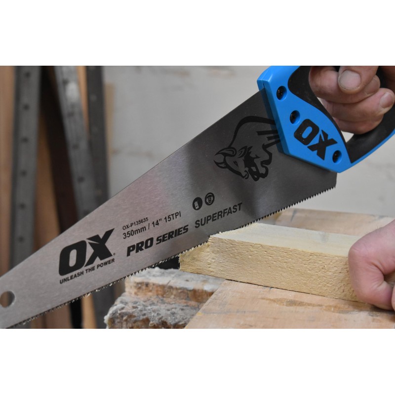 OX Pro 350mm Toolbox Hand Saw, Double Ground Premium Quality