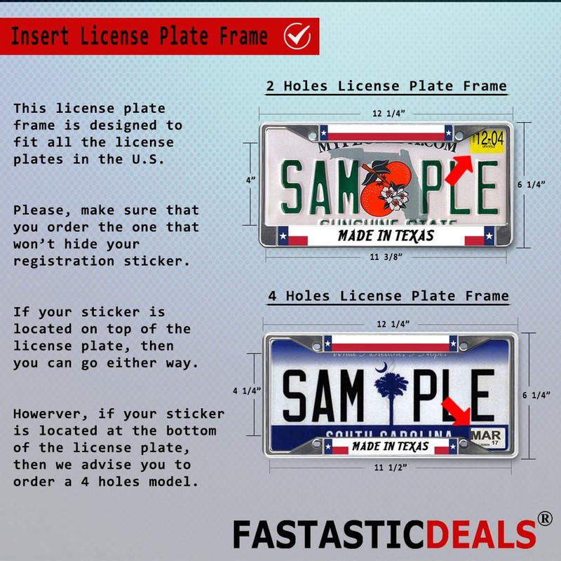 Fastasticdeals Metal Insert License Plate Frame Swedish Flag Weatherproof Car
