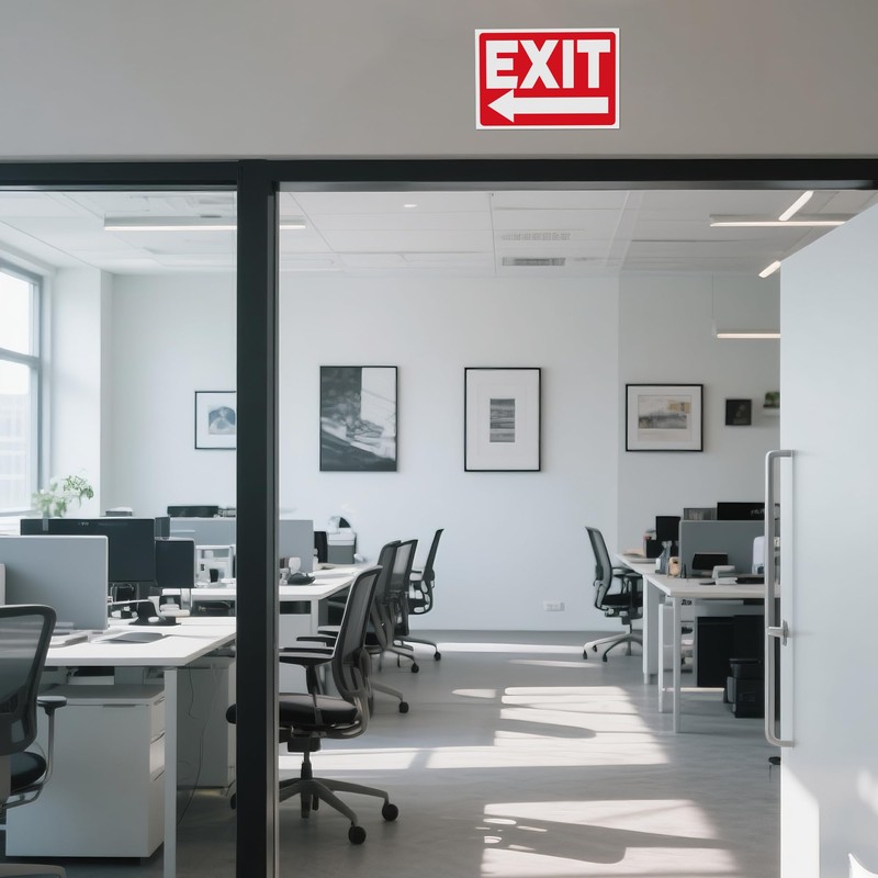 Exit Signs 2 Pack 10x7 Inch with Directional Right Ideal