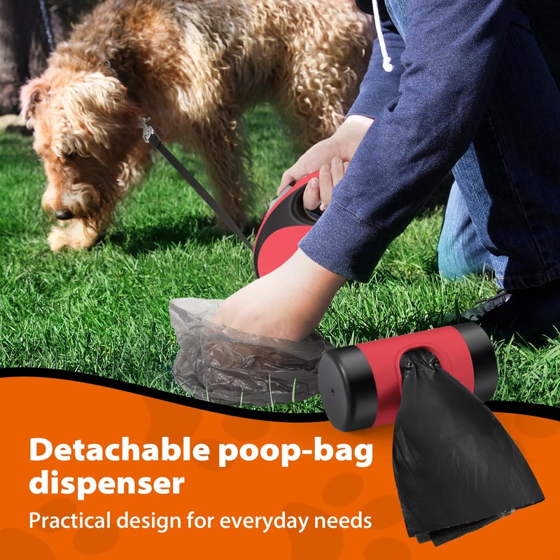 Upgraded Retractable Dog Leash with Chew Proof Extender, Pet Walking