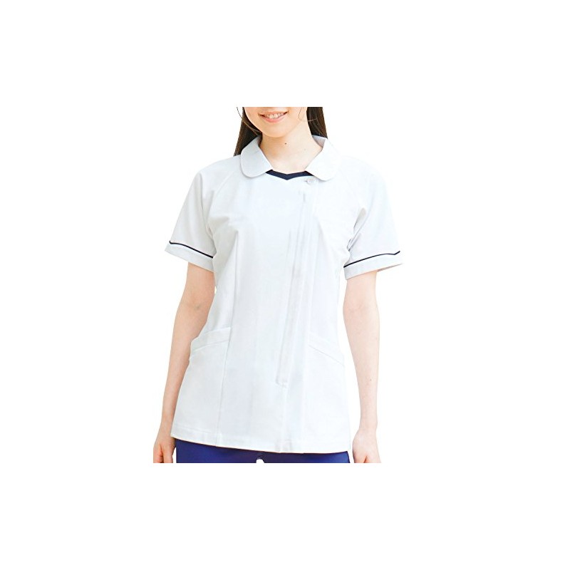 Folk 2013CR Women's Lab Coat Tunic Nurse Medical, multicolor (white