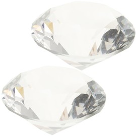 VALICLUD Home Accessories 60mm Crystal Acrylic Gems Artificial Gemstone Treasure Large Gems Craft Jewels Diamonds for Decoration Table Scatters Wedding Birthday Party (2pcs, Clear) Home Decor