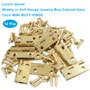 Zorveiio 12Pcs Mini Solid Brass Hinges,1 Inch Mini Solid Brass