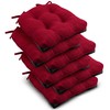 downluxe Indoor Chair Cushions for Dining Chairs, Tufted Overstuffed Textured