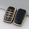 COTIYBOK for Toyota Key Fob Cover,Leather Keychain Soft TPU Protection