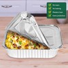 8x8 Inch Disposable Aluminum Foil Pans with Lids (15 Pack)