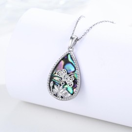 TANGPOET Dolphin/Phoenix/Horse/Dragonfly/Jellyfish Necklace for Women Girls Silver 925 Animals Jewellery Gifts for Birthday Mother's Day Christmas with 18 Inches + 2 Inch Chain, Sterling Silver, Cubic