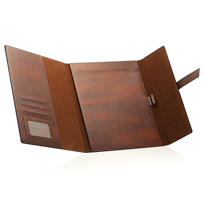 GALLAWAY LEATHER Padfolio Portfolio Folder – Slim Portfolio Folio Organizer