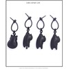 HEINexoria Cool Black Series Grumpy Cat Bag Charm - Quirky