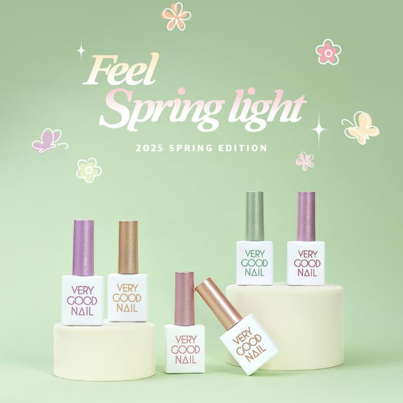 Very Good Nail Peel Spring Light 6 Piece Set Magnetic
