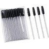 Cepillo Cejas Negro,Desechables Cepillos Pestañas Kit (100PCS) Doble uso para