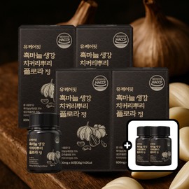 Fermented Black Garlic Ginger Tablets Chicory Root Flora Effectiveness 60 tablets, 6 pcs / 발효 흑마늘 생강 정 치커리뿌리 플로라 효능 60정, 6개
