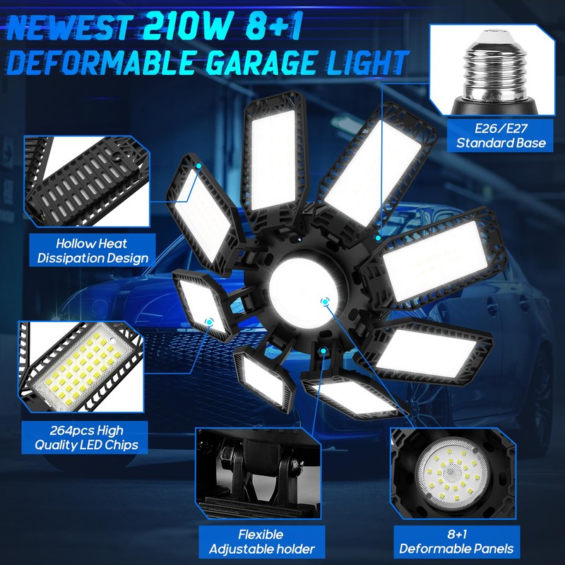 ANNIFUNLY Garage Lamp LED 210 W - 1 Piece 21000