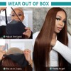 FTQZKEY 24 Inch Wear and Go Glueless Wigs Human Hair