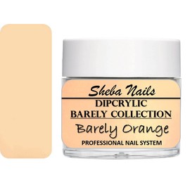 SHEBA NAILS Dipcrylic Dip Dipping Powder - 1OZ. - Barely Collection - Barely Orange