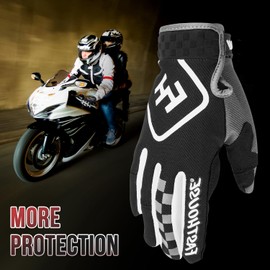 WOTOW Touchscreen Motorcycle Gloves for Men, Breathable Full Finger Motorbike Gloves, Off-Road Cycling Gloves for Road Racing, Climbing & Motocross