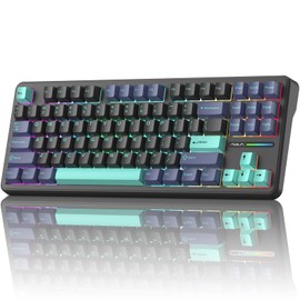 Aula F87 Pro Wireless Mechanical Keyboard, Tri-Mode Bluetooth/2.4GHz/USB-C, 87-Key TKL Gasket Hot Swappable Gaming Keyboard, RGB Custom Keyboard with PBT Keycaps & 4000mAh Battery for PC Mac