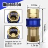 Ebrmeiwo A75 Quick Disconnect Fitting, 3/4 Inch, Automatic Thermal Shutoff,
