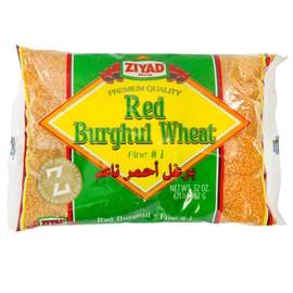 Ziyad Red Wheat Bulgur – Fiber-Rich Whole Grain, Nutty Flavor & Chewy Texture – Ideal for Tabbouleh, Kibbeh, Curries, Soups & Salads – Easy 30-Minute Prep, Vegan - No.1, 32 oz