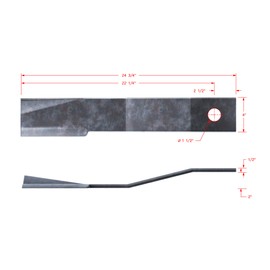 Replacement Bush Hog Rotary Cutter Blades – Part Number 7555, 24’’x3/4’’ Rancher Supply Blades and Compatible Rotary Replacement Blades for Brush Mowers (2 Blade Set)