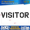 Pavement Marking Stencils - 12 inch Visitor Stencil - 12"