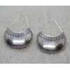 Sterling Silver Large Crescent Boho Statement Earrings, Handmade Half Moon
