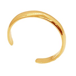 Ritastephens 14k Yellow Gold Shiny High Polished Shiny Band Toe Ring Adjustable